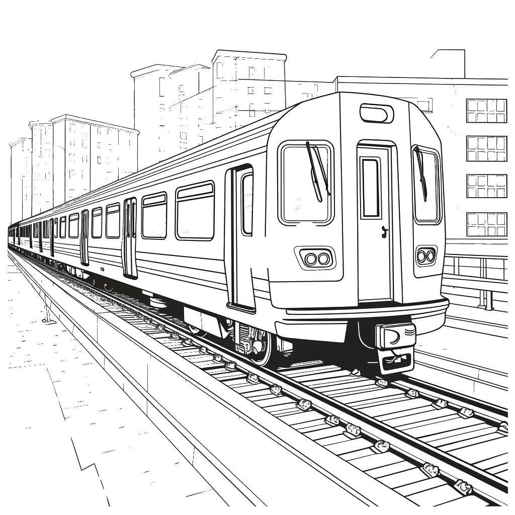 Dibujo de trenes para colorear 6 listo para imprimir gratis