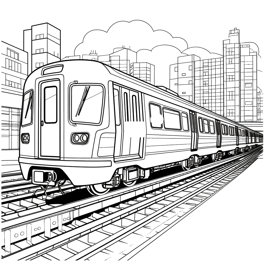 Dibujo de trenes para colorear 7 listo para imprimir gratis