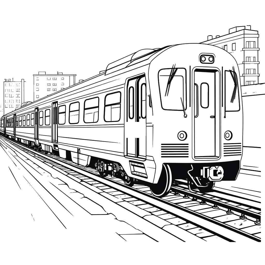 Dibujo de trenes para colorear 8 listo para imprimir gratis