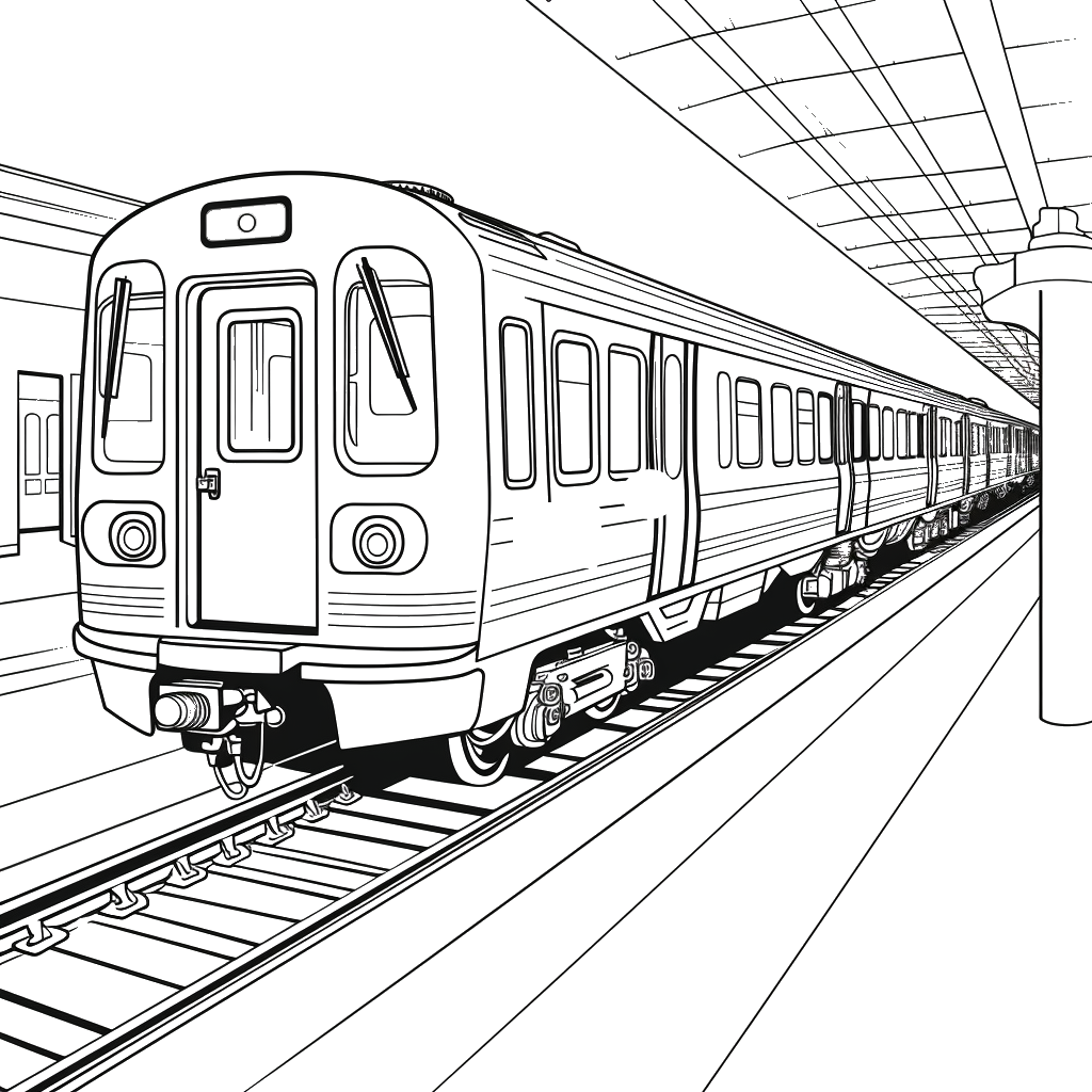 Dibujo de trenes para colorear 9 listo para imprimir gratis